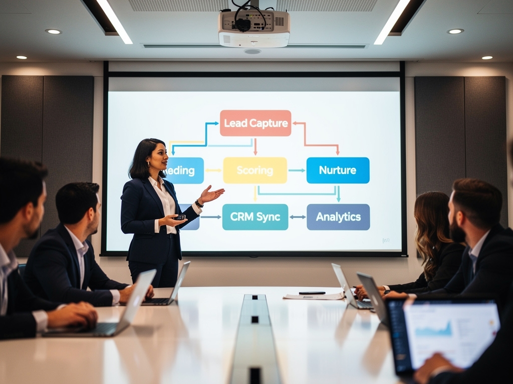 Sesión de webinar en directo sobre automatización de marketing digital